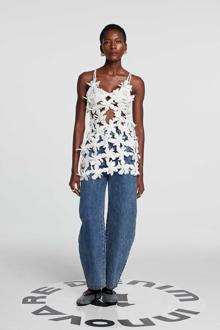 Kira Hollow Lace Up Backless Top - Celestia Couture