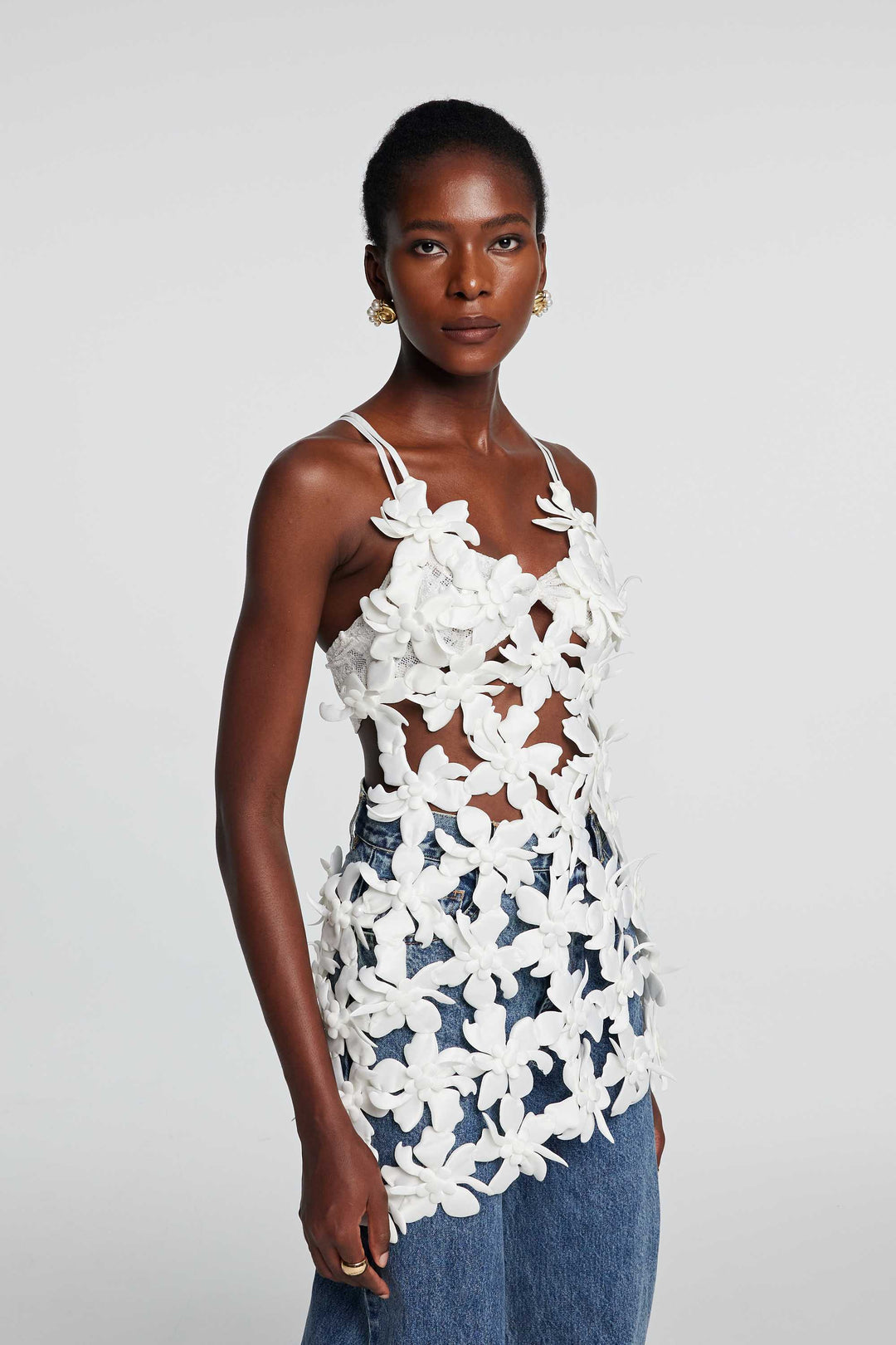Kira Hollow Lace Up Backless Top - Celestia Couture