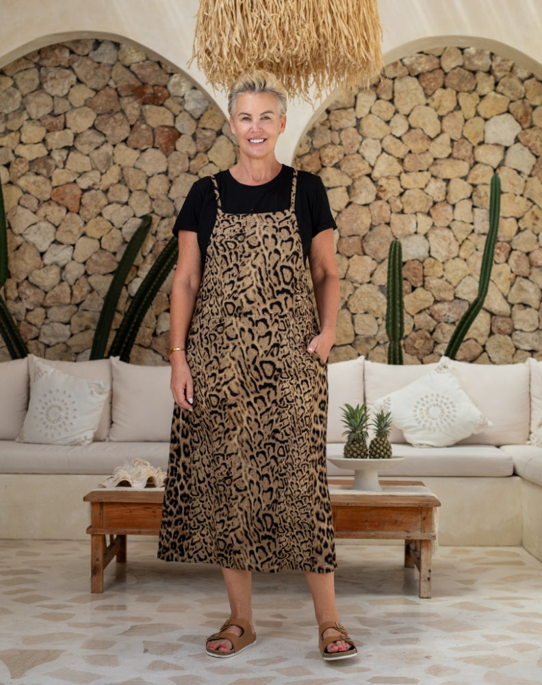 Apron Dress - Leopard - Celestial Couture