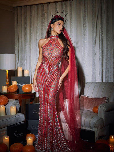 Sparkling Liberato Glitter Mesh Veil - Celestial Couture