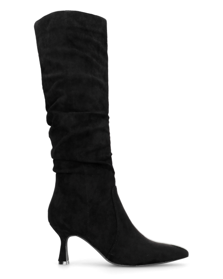 LOREDANA - stivale alto in camoscio nero