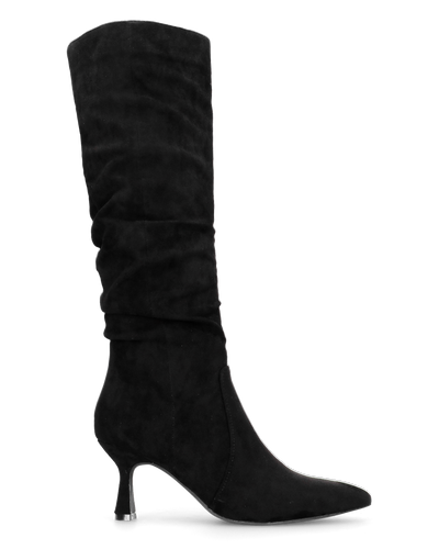 LOREDANA - stivale alto in camoscio nero