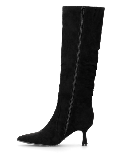 LOREDANA - stivale alto in camoscio nero