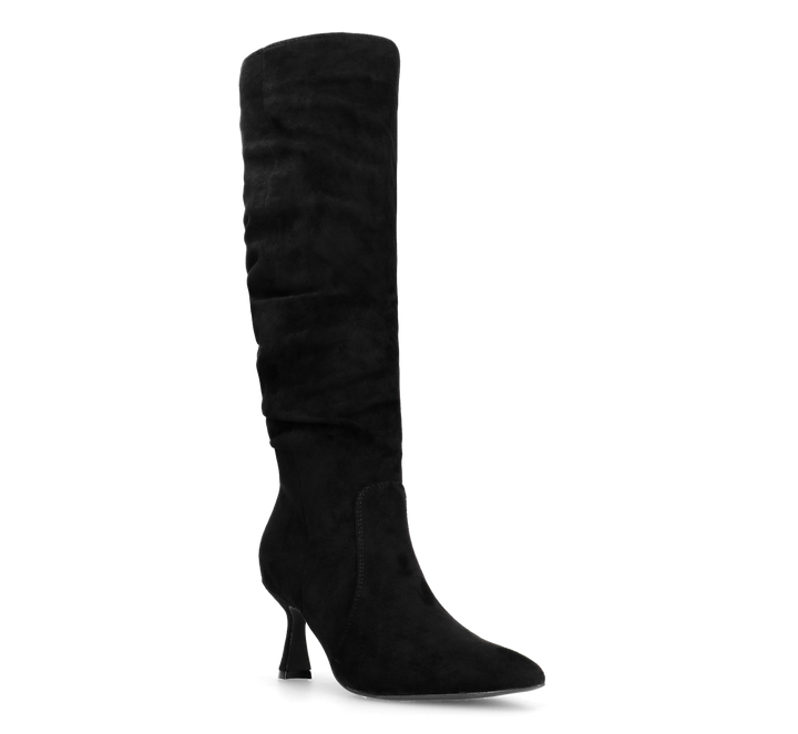 LOREDANA - stivale alto in camoscio nero