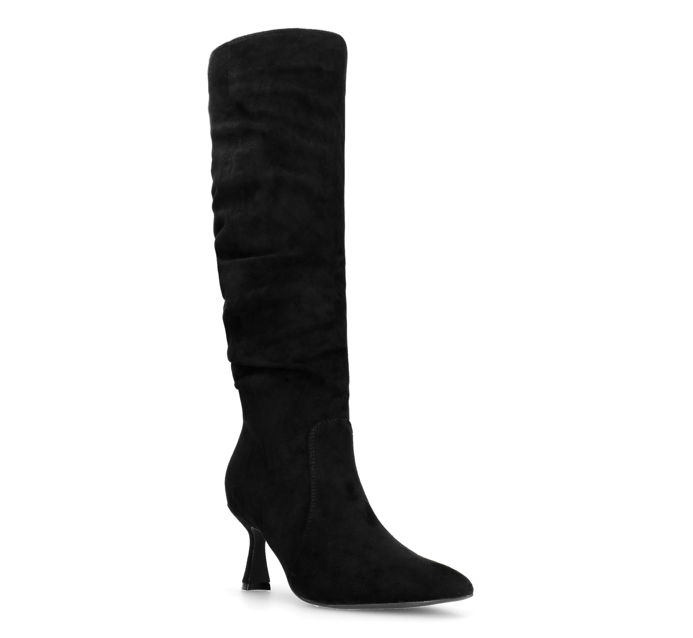 LOREDANA - stivale alto in camoscio nero