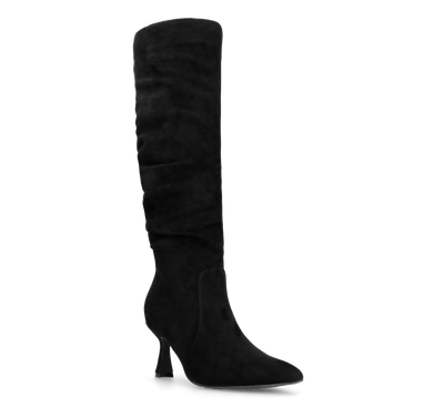 LOREDANA - stivale alto in camoscio nero