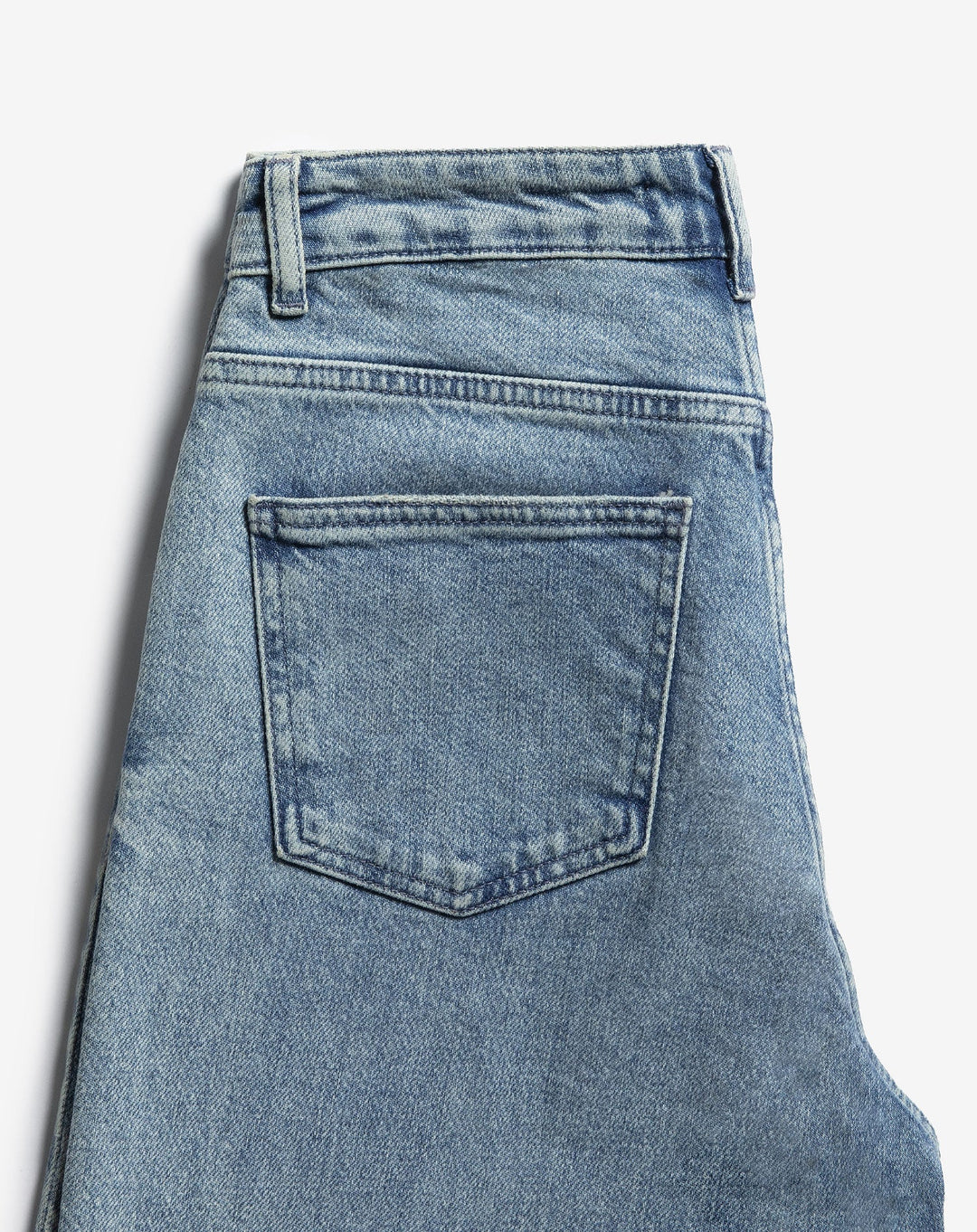 COMFORT WIDE LEG JEANS MID BLUE