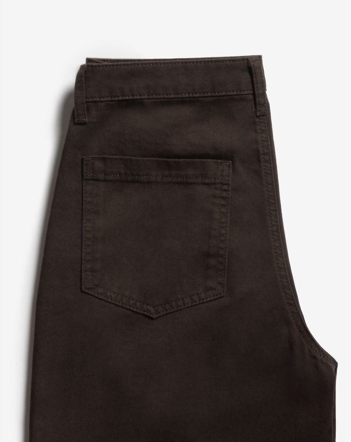 FLOWY DENIM WIDE LEG JEANS BROWN