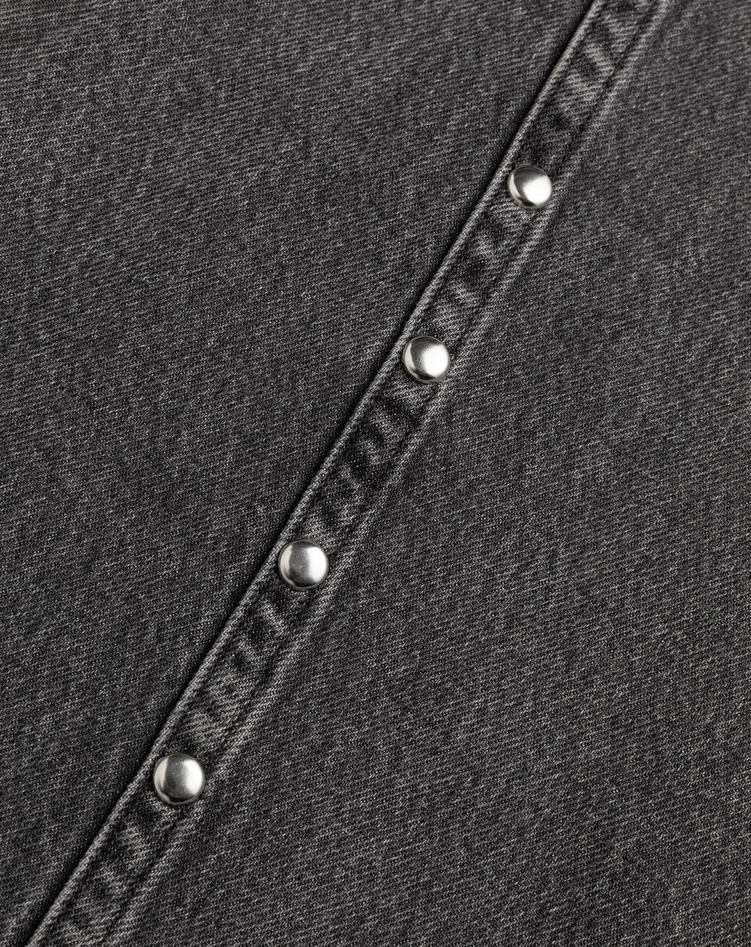 STUD SEAM WIDE LEG JEANS GREY