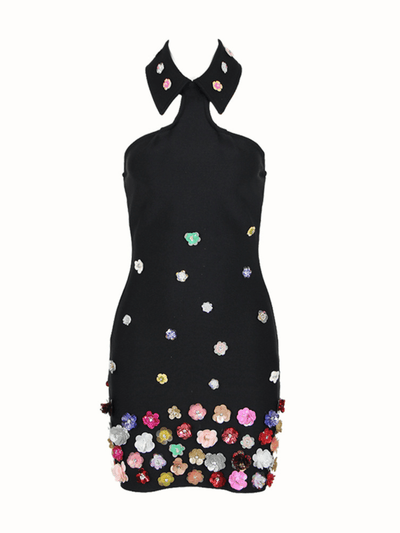 Stunning Makari Floral Infusion Bandage Dress - Celestial Couture