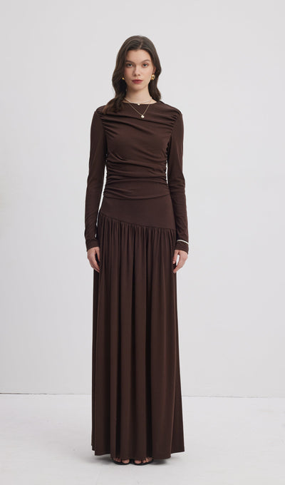 Ruffle Knitted Maxi Dress