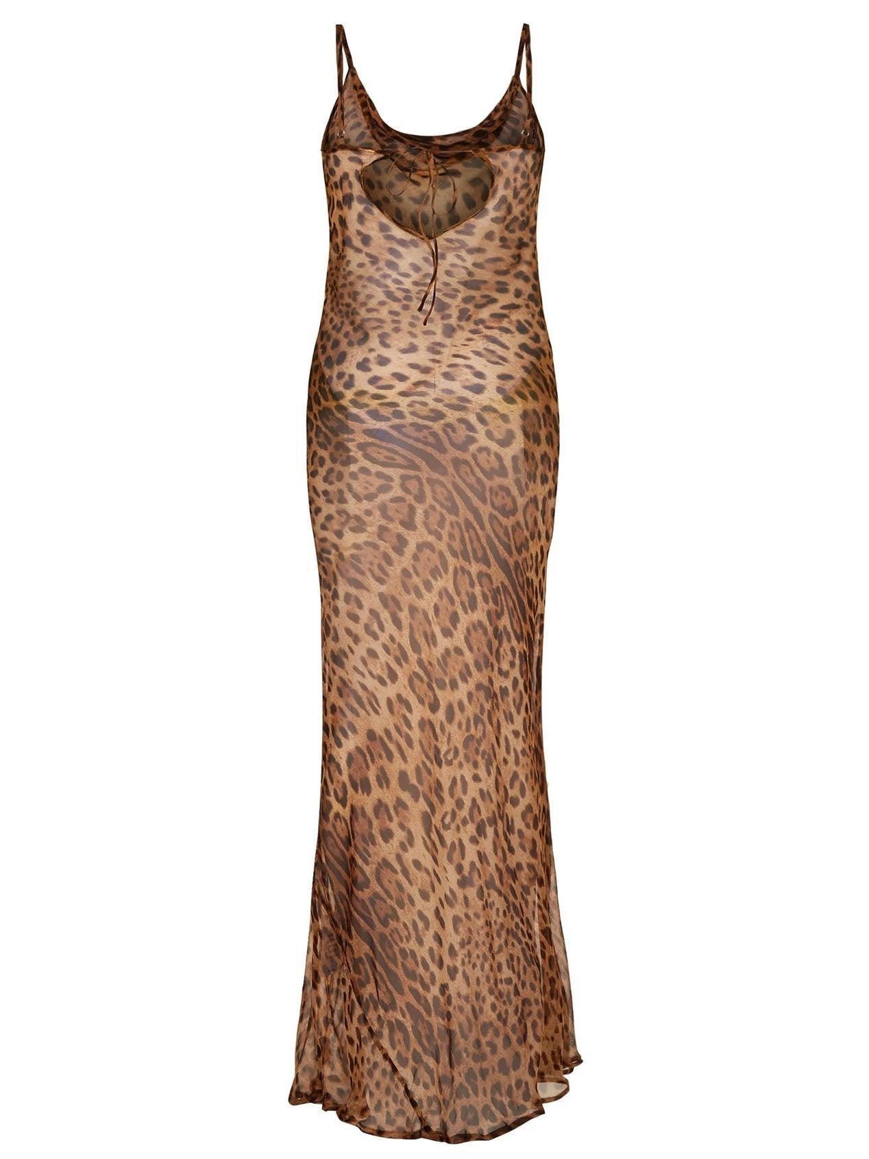 Serena Leopard Print Spaghetti Maxi Dress - Celestial Couture
