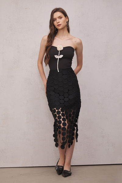 Mya Fringe Maxi Skirt