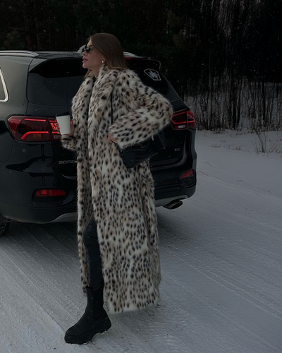 Nova Leopard Faux Fur Coat
