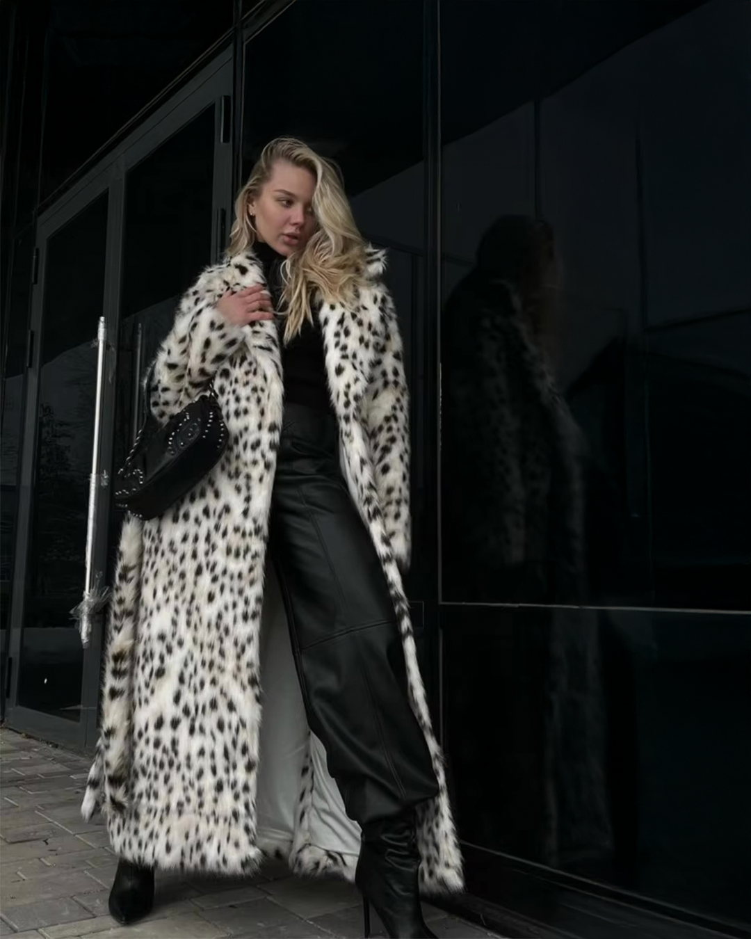 Nova Leopard Faux Fur Coat
