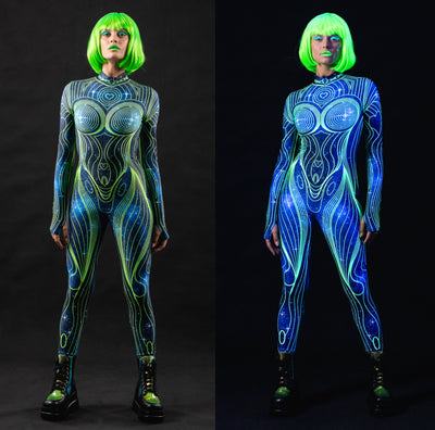 COSMIC NEON BODY Costume for Women - UV Reactive