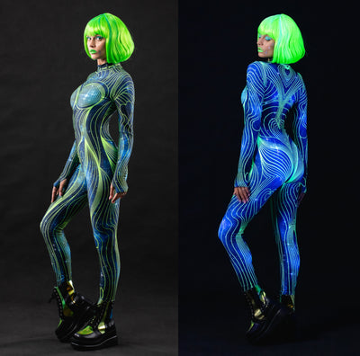 COSMIC NEON BODY Costume for Women - UV Reactive