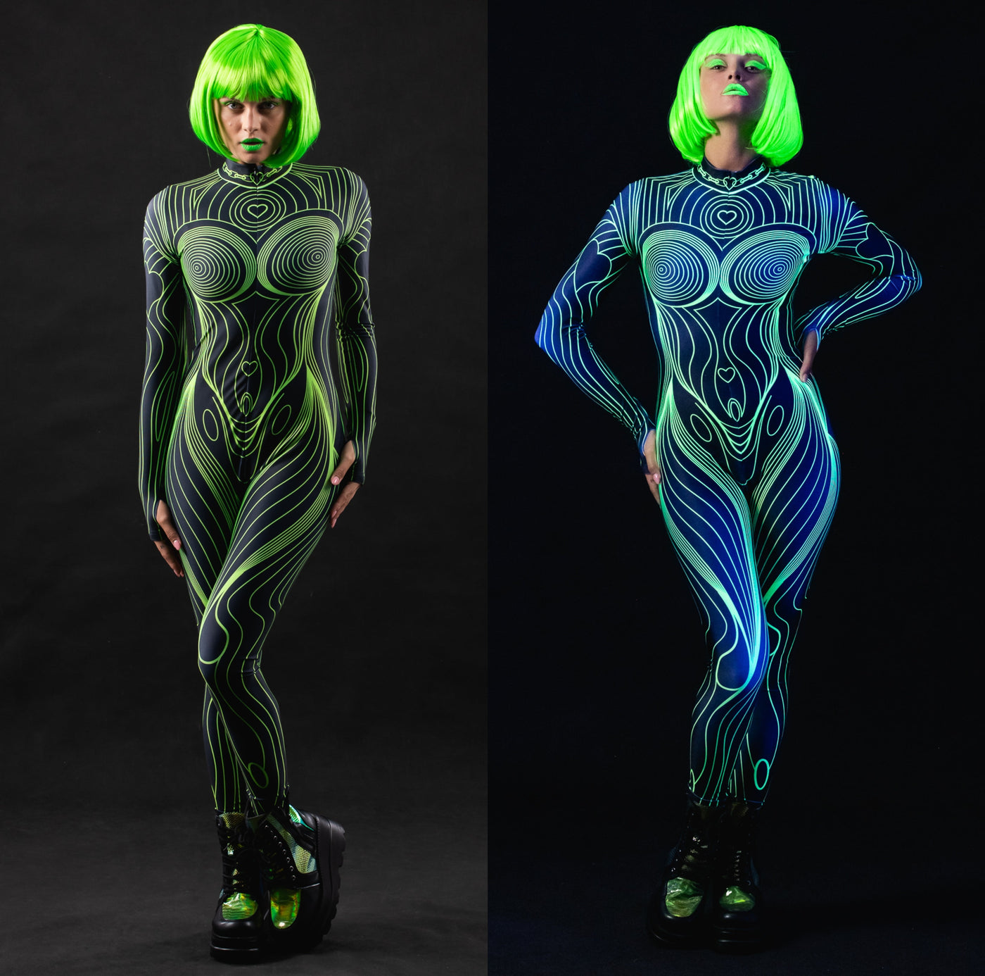 NEON BODY Costume for Women - UV Reactive