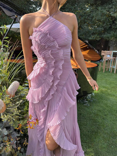 Julia Charming Ruffle Cascade Maxi Dress