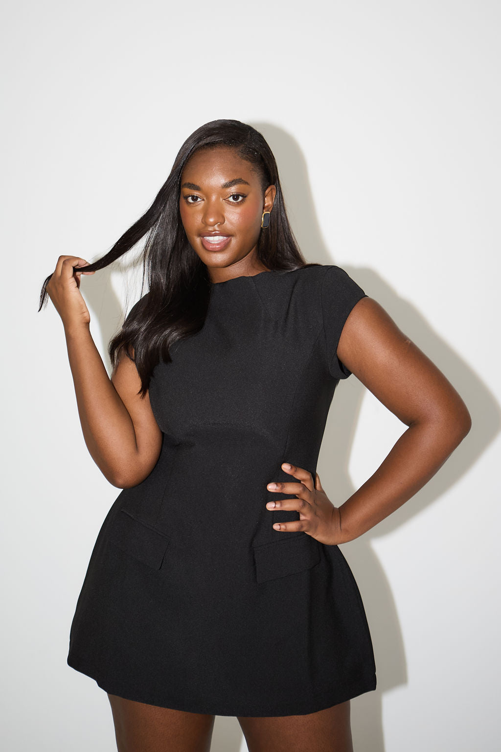 Celestia Cap Sleeve Mini Dress - Celestia Couture