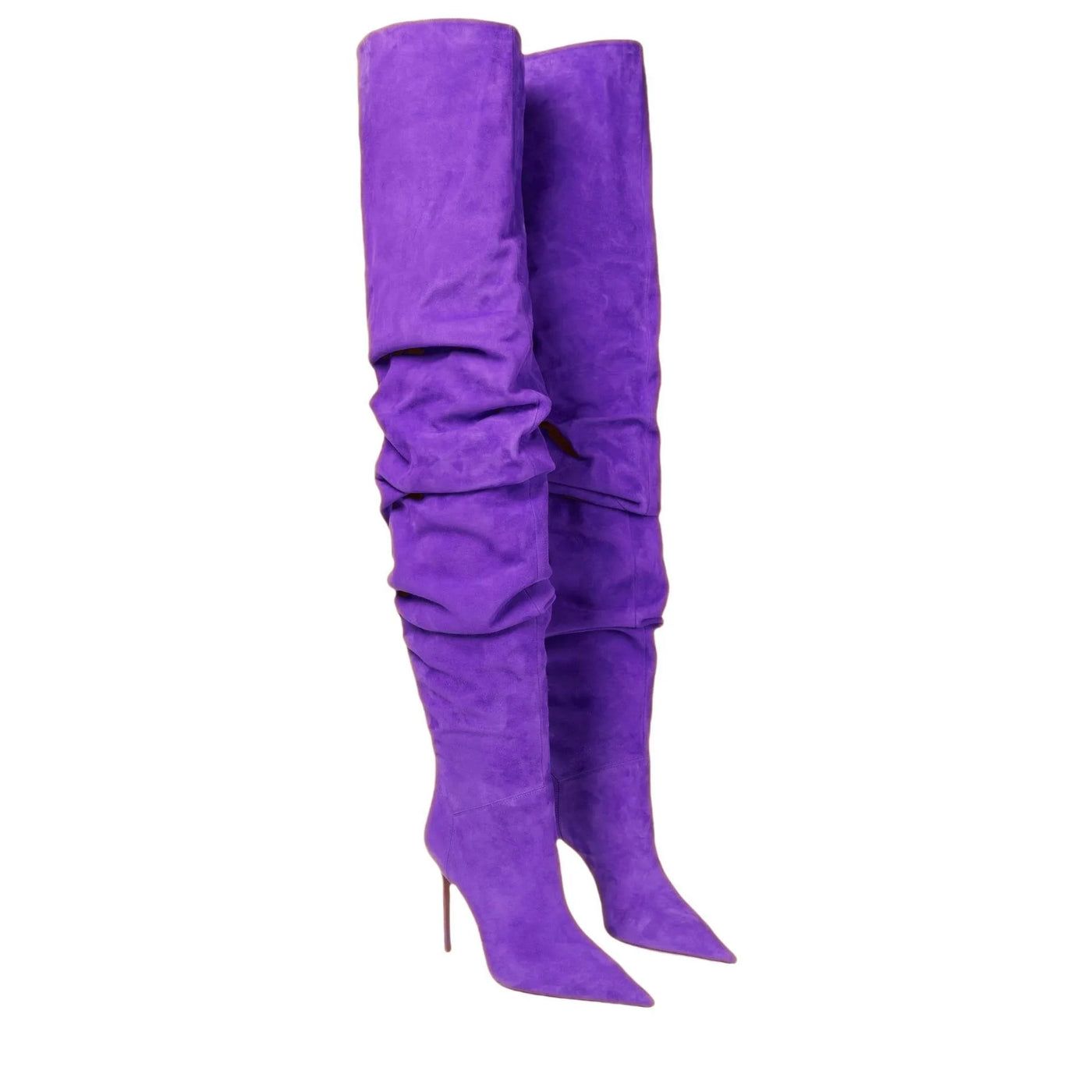 Paloma Suede Pleated Pointed Boots