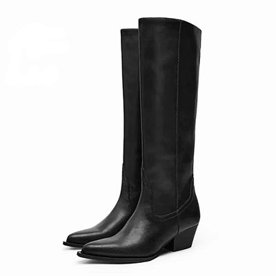 Camellia leather Boots