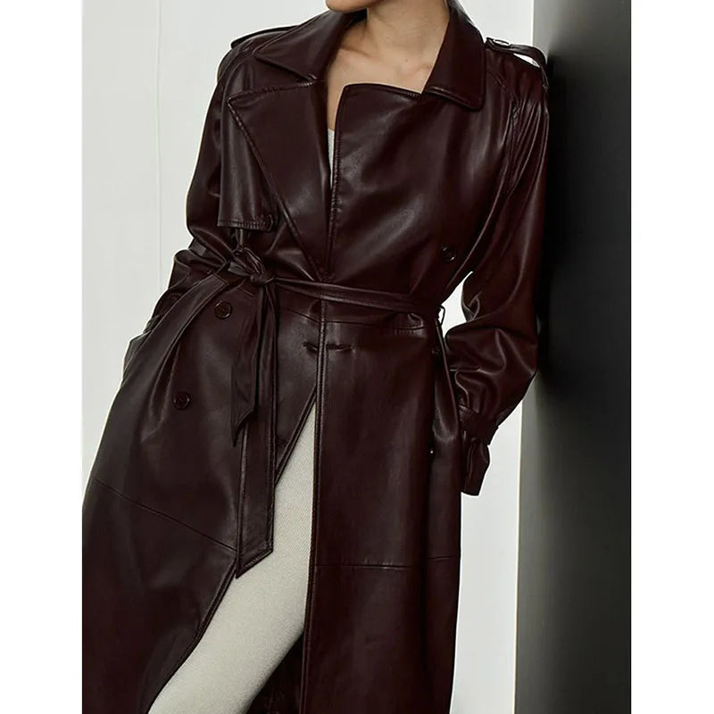 PALOMA Long  Leather Coat