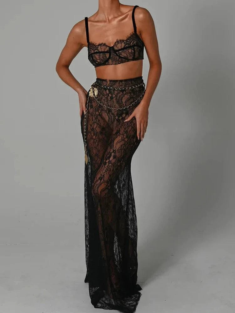Floral Lace Dream Set - Celestia Couture