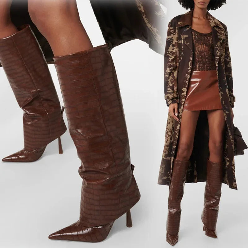 VIVANIA Knee-High Boots High Heels