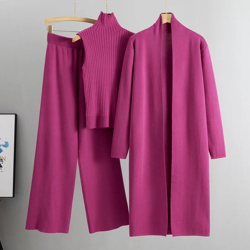 Vintage Knitted 3-Piece Set - Celestia Couture
