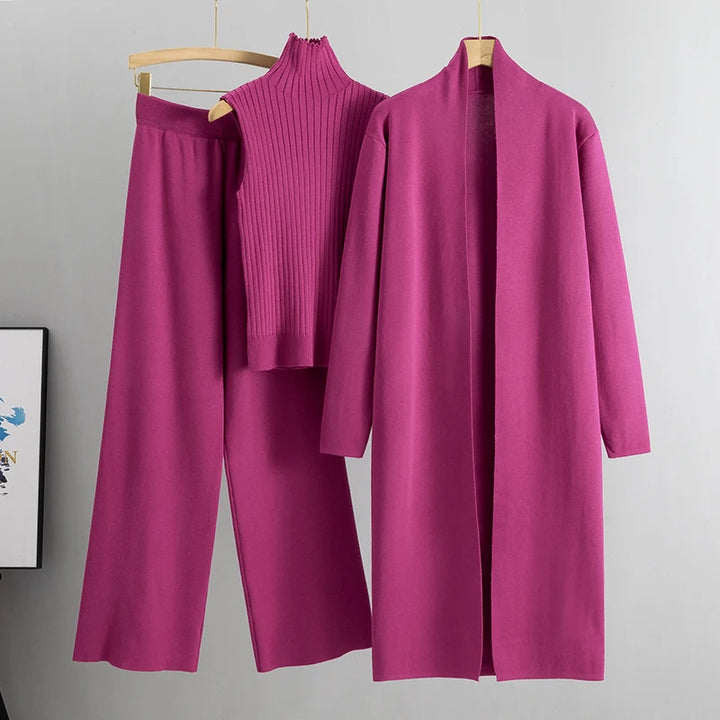 Vintage Knitted 3-Piece Set - Celestia Couture