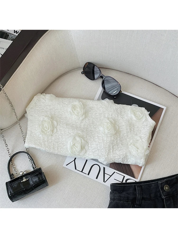 French Floral Crop Top - Celestial Couture