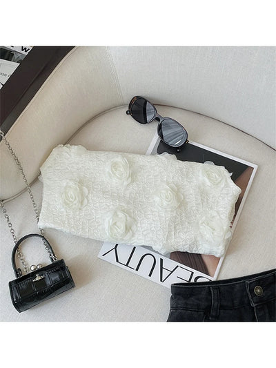 French Floral Crop Top - Celestial Couture