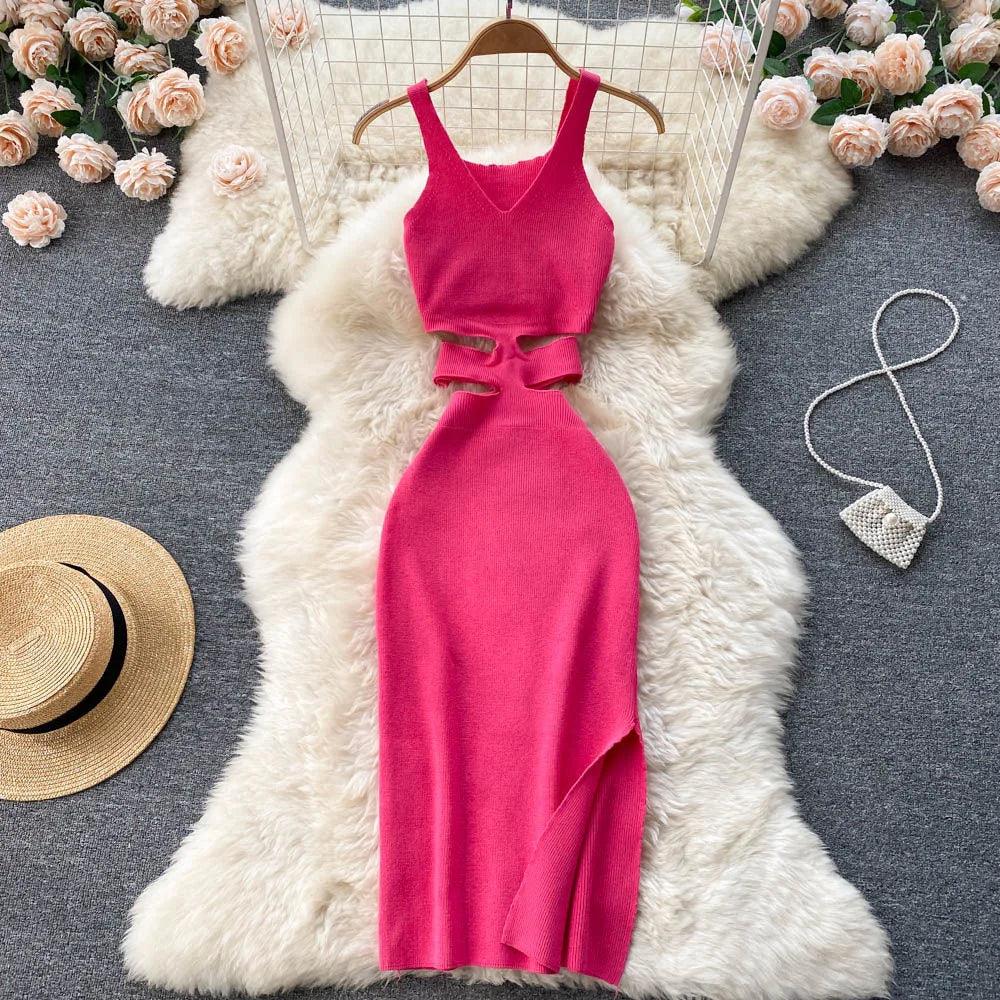 Radiant Cut-Out Bodycon Dress - Celestial Couture