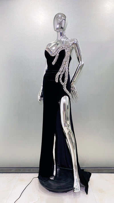 VELVET LUXE DRESS - Celestial Couture