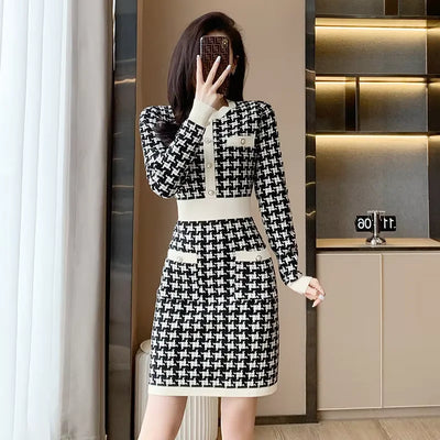 Pink Knitted Dress - Celestial Couture