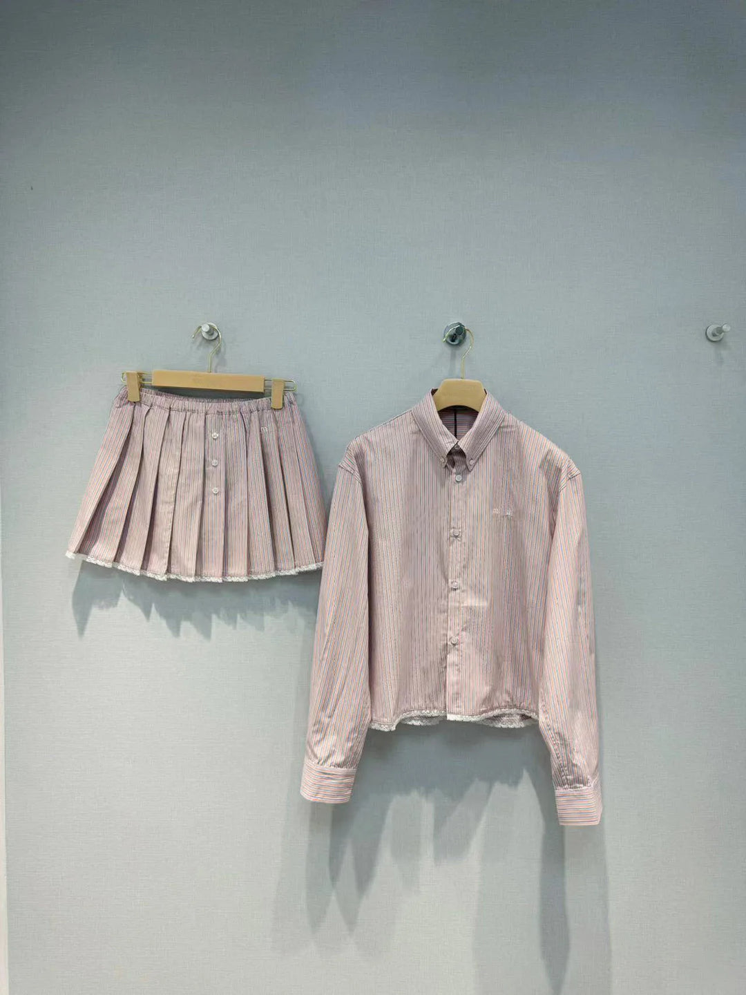 Lace & Stripes Designer Suit - Celestia Couture