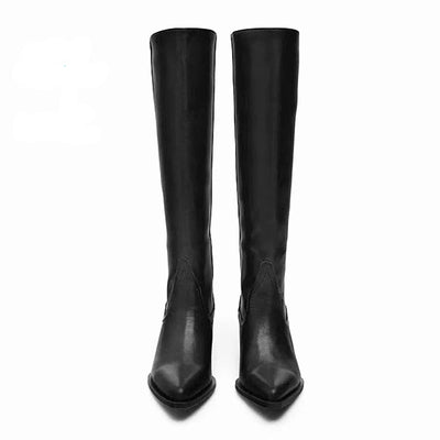 Camellia leather Boots