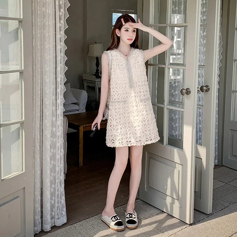 Fragrant Elegance Sleeveless Dress - Celestia Couture