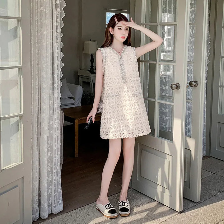 Fragrant Elegance Sleeveless Dress - Celestia Couture
