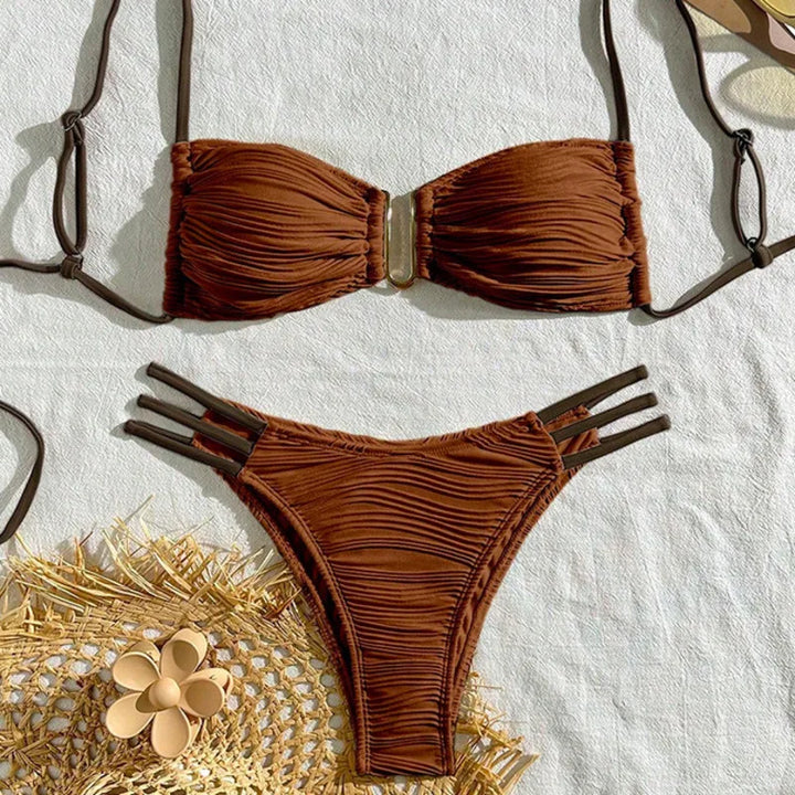 Bandeau Strap Bikini -  3 colors available