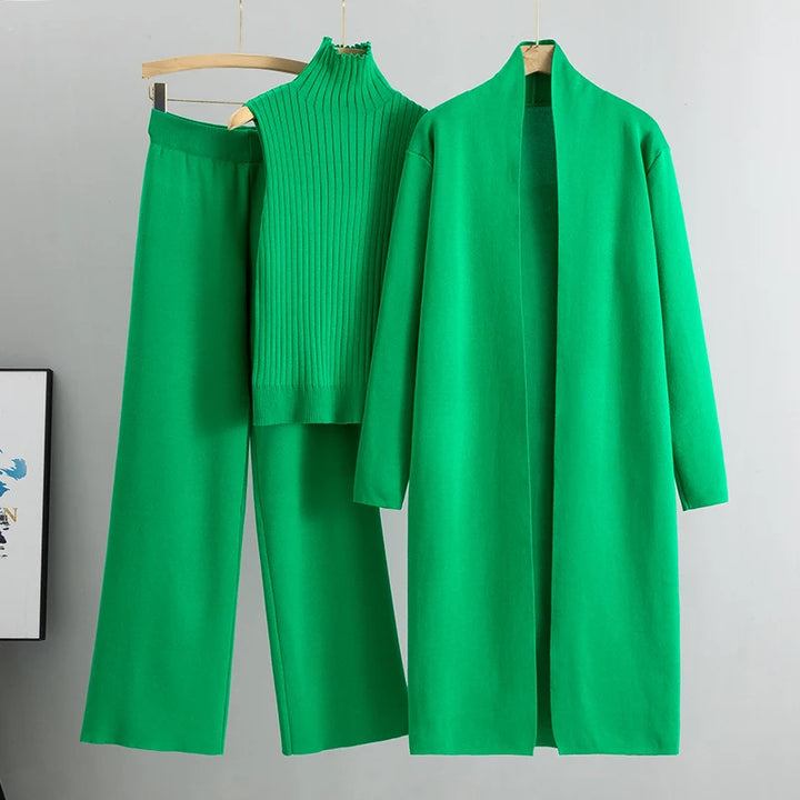 Vintage Knitted 3-Piece Set - Celestia Couture