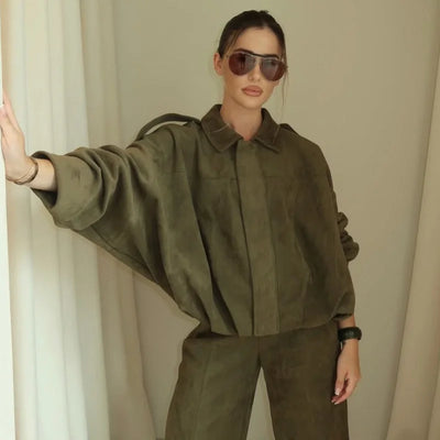 Noah Suede Bomber Jacket