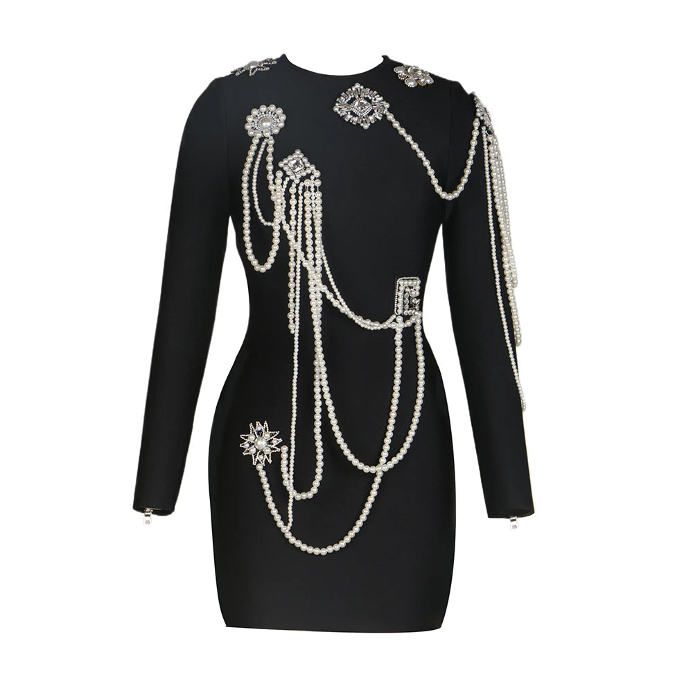 Lunar Pearl Mini Dress - Celestial Couture