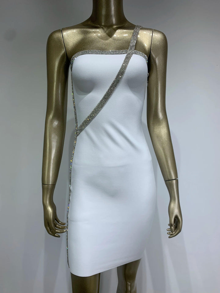Off the Shoulder Bodycon Mini Dress - Celestia Couture