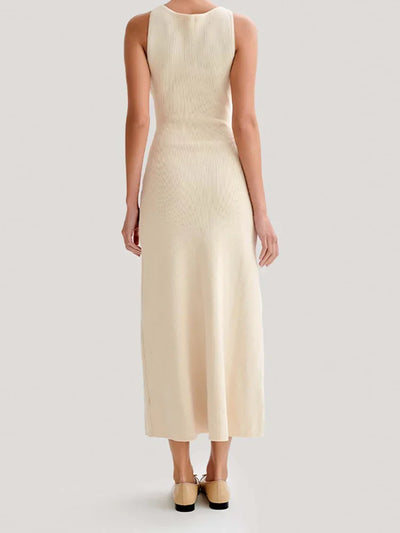 Refined Grace Knitted Long Dress - Celestial Couture