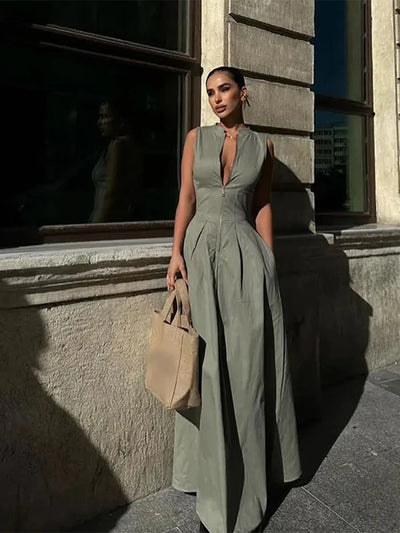Ethereal Linen Maxi Dress - Celestial Couture