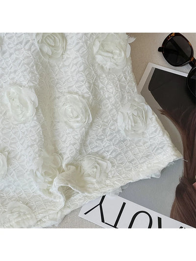 French Floral Crop Top - Celestial Couture