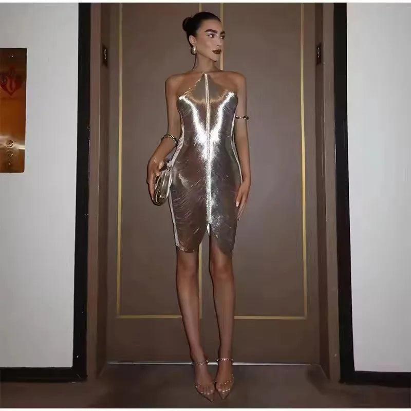 GLIDED GALAXY DRESS - Celestia Couture