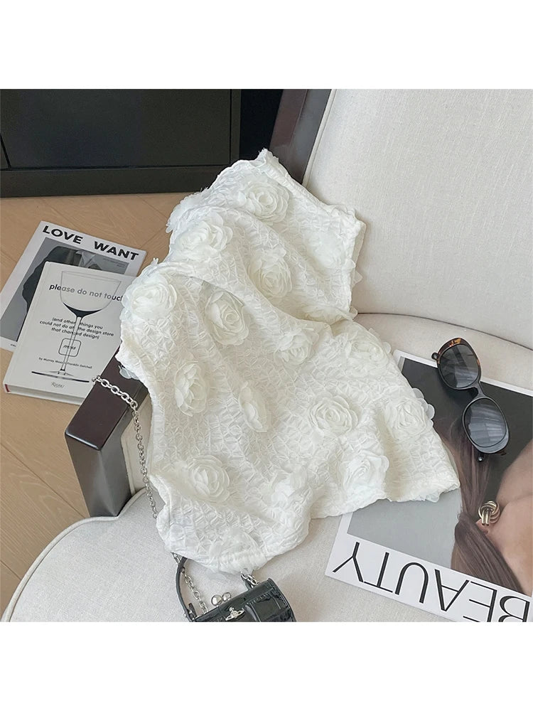 French Floral Crop Top - Celestial Couture